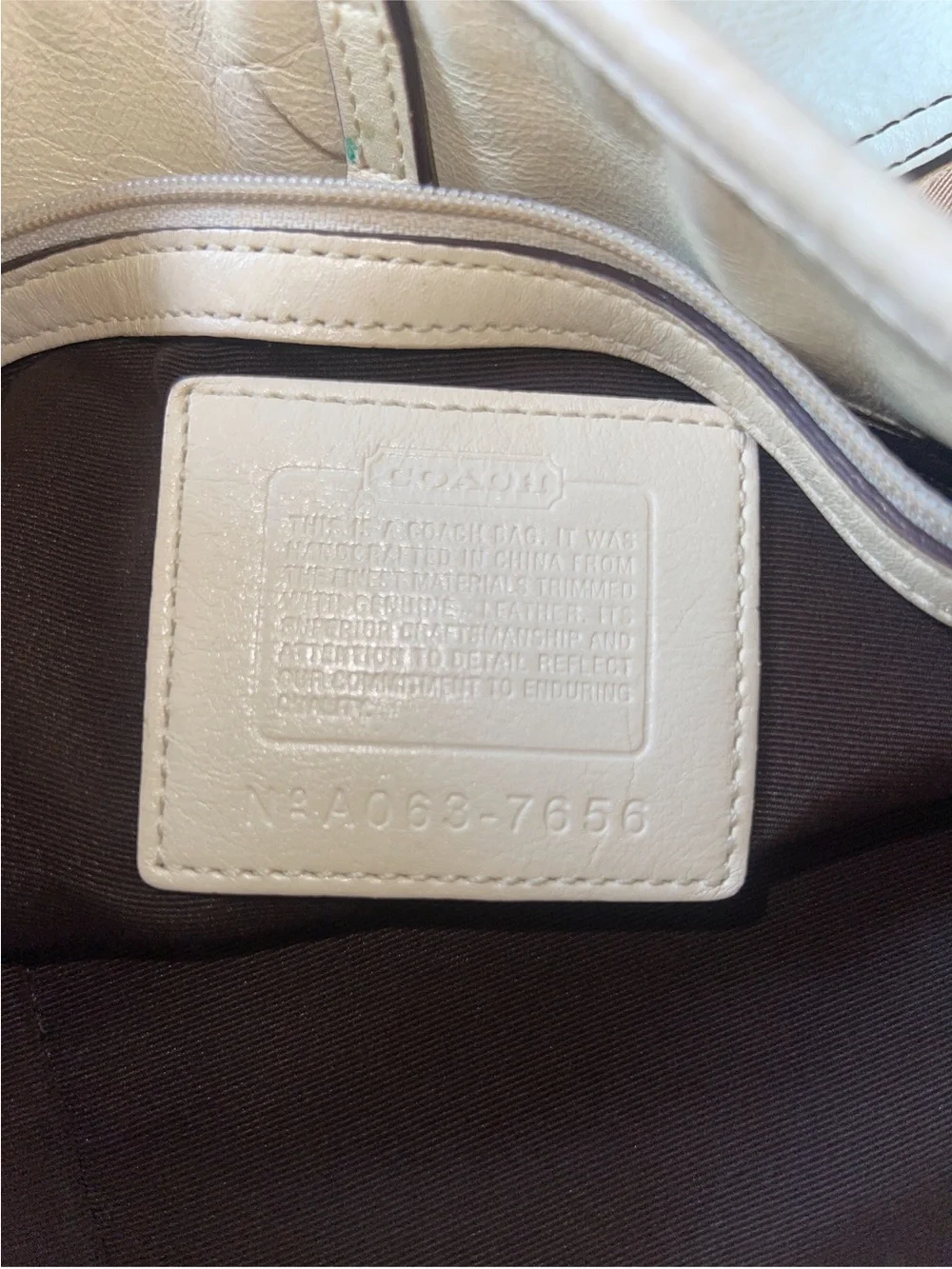 Coach Beige/Tan Signature Shoulder Bag